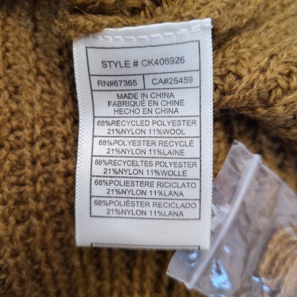 Cupcakes and Cashmere Griffith Vintage Gold Green Chunky Knit Sweater Small - Picture 14 of 15